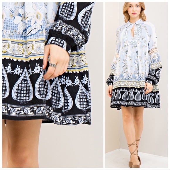 Entro Kayleigh Multi Print Tunic Dress - Picture 2 of 8